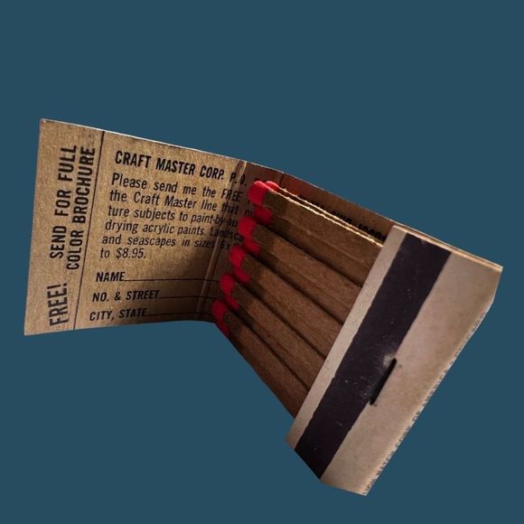 🐱🎨 RARE Vintage Cat Paint by Number Matchbook Unstruck - Picture 3 of 3